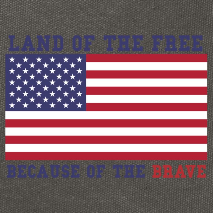 Patriotic Land Of The Free Because Of The Brave Meaningful Gift Cotton Canvas Backpack