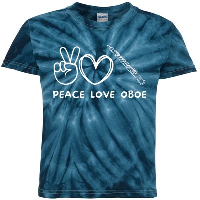 Peace Love Oboe Retro Oboe Lover Oboe Player Oboes Music Kids Tie-Dye T-Shirt