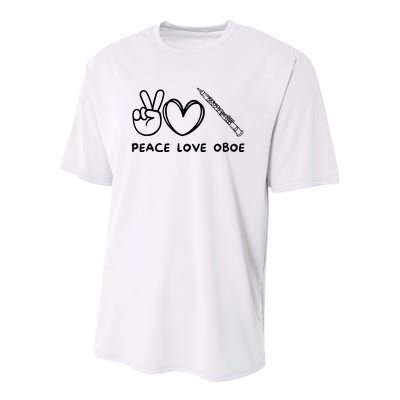 Peace Love Oboe Retro Oboe Lover Oboe Player Oboes Music Youth Performance Sprint T-Shirt