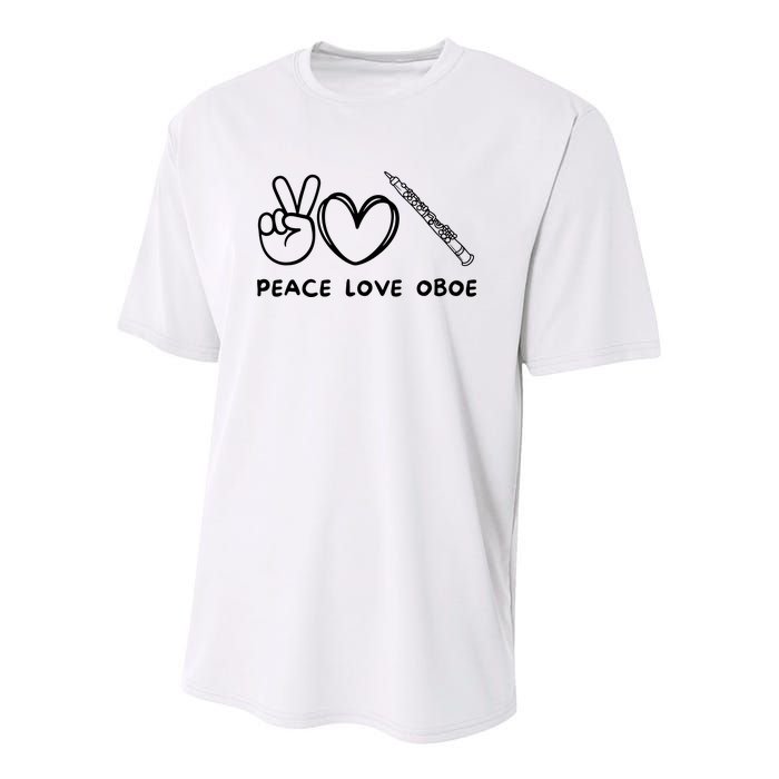 Peace Love Oboe Retro Oboe Lover Oboe Player Oboes Music Youth Performance Sprint T-Shirt