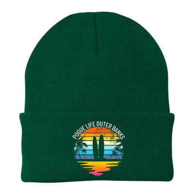 Pogue Life Outer Banks Retro Sunset Surfing OBX Pogue Life Knit Cap Winter Beanie