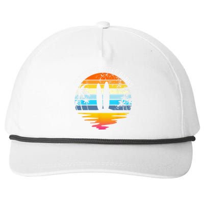 Pogue Life Outer Banks Retro Sunset Surfing OBX Pogue Life Snapback Five-Panel Rope Hat