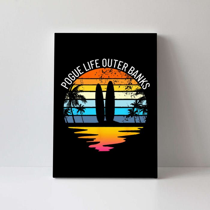 Pogue Life Outer Banks Retro Sunset Surfing OBX Pogue Life Canvas