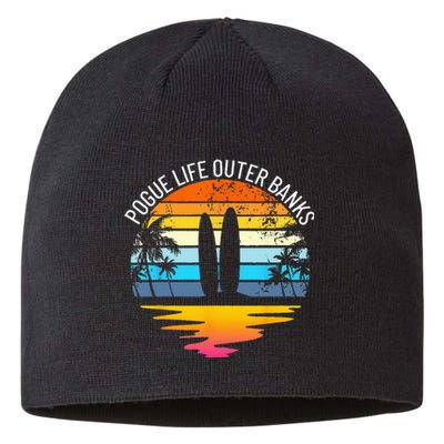 Pogue Life Outer Banks Retro Sunset Surfing OBX Pogue Life Sustainable Beanie