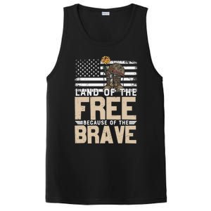 Patriot Land Of The Free Because Of The Brave Funny Gift PosiCharge Competitor Tank