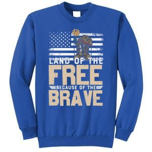 Patriot Land Of The Free Because Of The Brave Funny Gift Sweatshirt