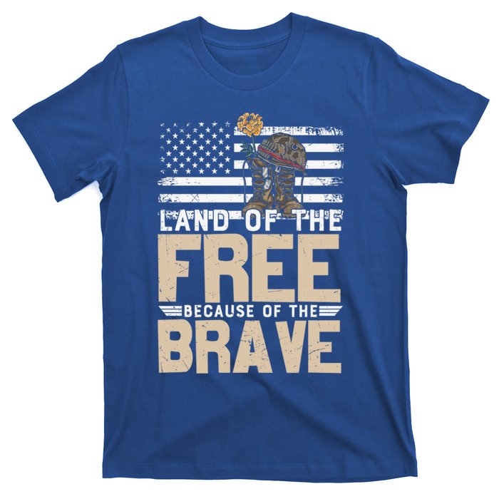 Patriot Land Of The Free Because Of The Brave Funny Gift T-Shirt