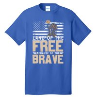 Patriot Land Of The Free Because Of The Brave Funny Gift Tall T-Shirt