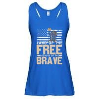 Patriot Land Of The Free Because Of The Brave Funny Gift Ladies Essential Flowy Tank