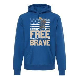 Patriot Land Of The Free Because Of The Brave Funny Gift Premium Hoodie