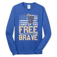 Patriot Land Of The Free Because Of The Brave Funny Gift Tall Long Sleeve T-Shirt