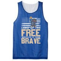 Patriot Land Of The Free Because Of The Brave Funny Gift Mesh Reversible Basketball Jersey Tank