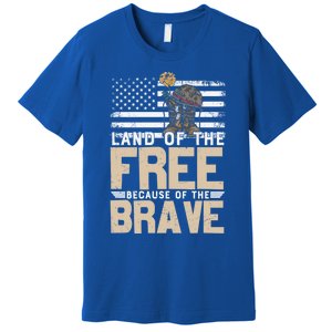 Patriot Land Of The Free Because Of The Brave Funny Gift Premium T-Shirt