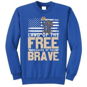 Patriot Land Of The Free Because Of The Brave Funny Gift Tall Sweatshirt