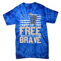 Patriot Land Of The Free Because Of The Brave Funny Gift Tie-Dye T-Shirt