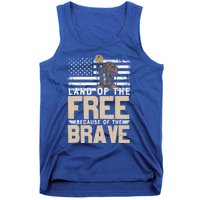 Patriot Land Of The Free Because Of The Brave Funny Gift Tank Top