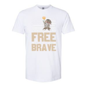 Patriot Land Of The Free Because Of The Brave Funny Gift Softstyle CVC T-Shirt