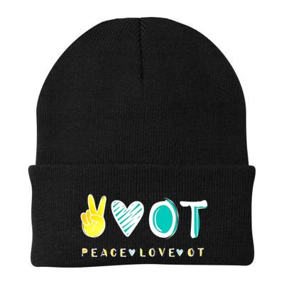 Peace Love Ot Ota Occupational Therapy Therapist Gift Beanie