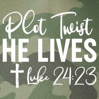 Plot Twist He Lives Luke 24:23 Legacy Tie Dye Trucker Hat