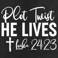 Plot Twist He Lives Luke 24:23 Microfiber Hand Towel