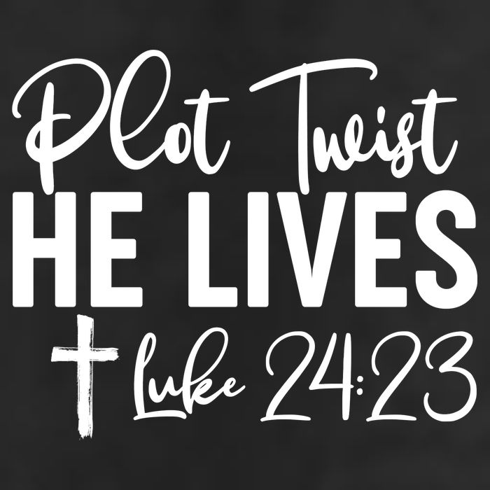 Plot Twist He Lives Luke 24:23 Microfiber Hand Towel