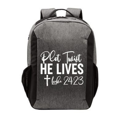Plot Twist He Lives Luke 24:23 Vector Backpack