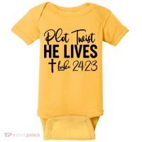 Plot Twist He Lives Luke 24:23 Baby Bodysuit