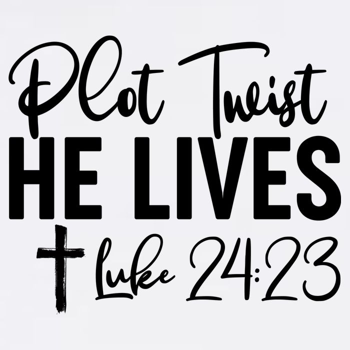 Plot Twist He Lives Luke 24:23 Garment-Dyed Sweatshirt
