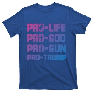 Pro Life Pro God Pro Gun Pro Trump 2020 Conservative Gift T-Shirt