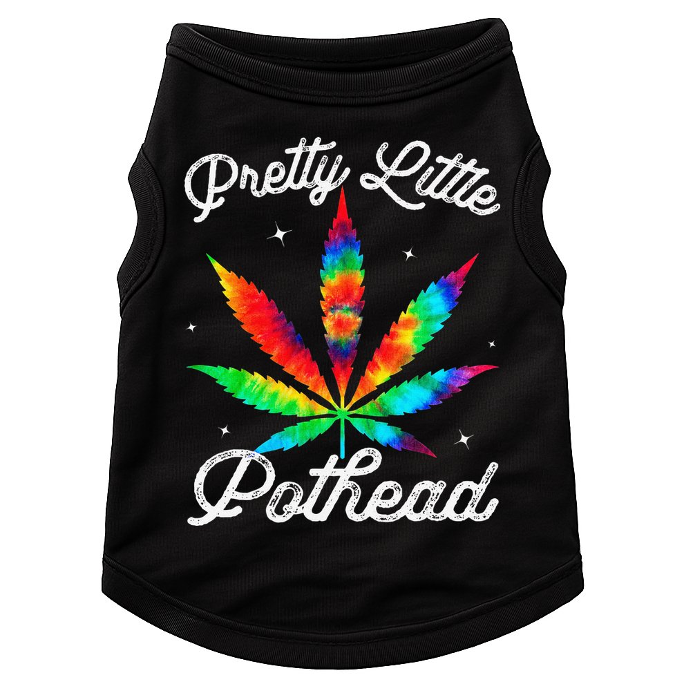 Pretty Little Pothead Weed Canabias 420 Marijuana Weed Doggie Tank