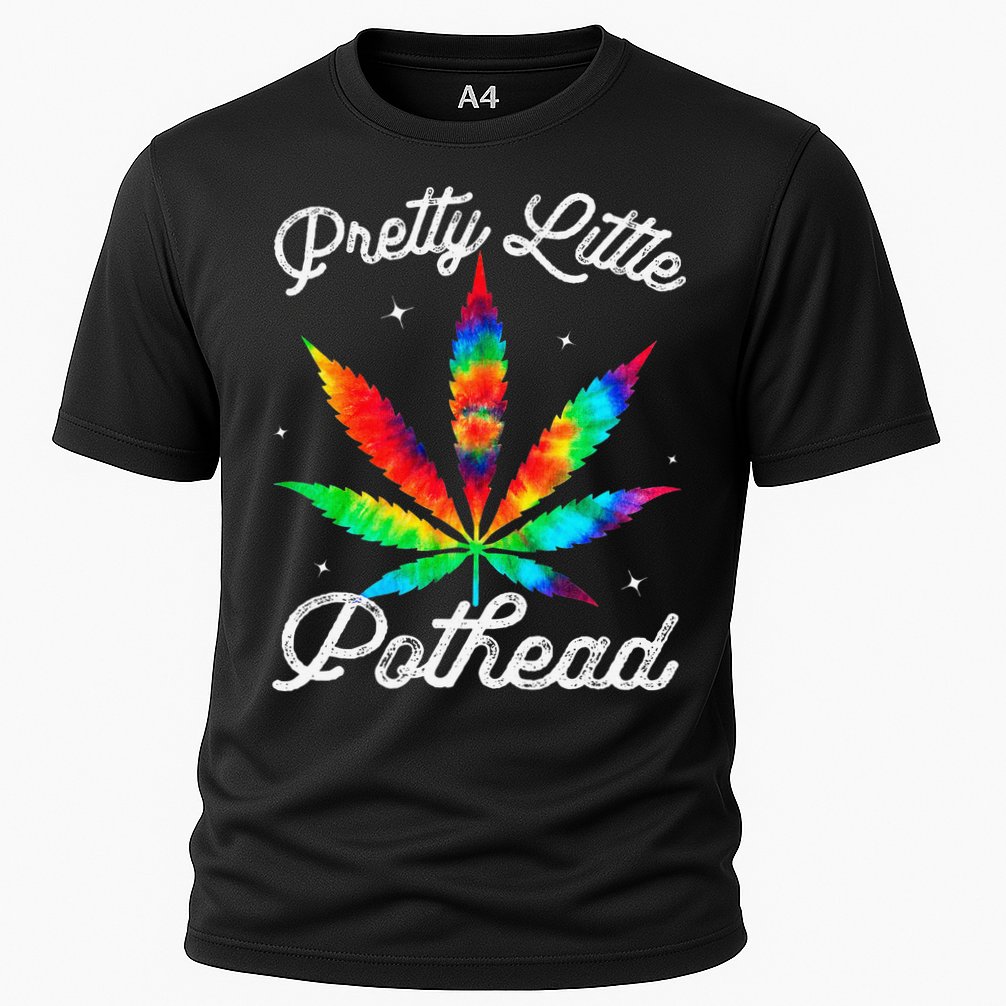 Pretty Little Pothead Weed Canabias 420 Marijuana Weed Cooling Performance Crew T-Shirt