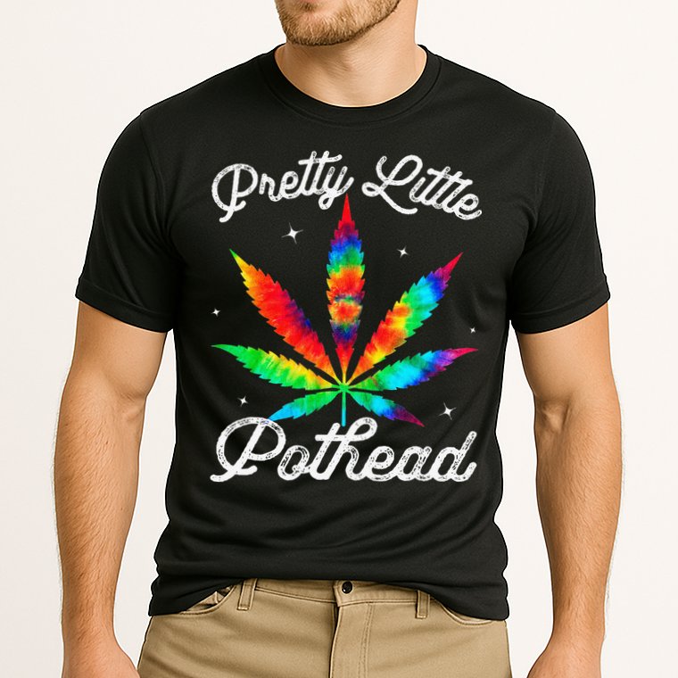Pretty Little Pothead Weed Canabias 420 Marijuana Weed Cooling Performance Crew T-Shirt