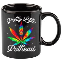 Pretty Little Pothead Weed Canabias 420 Marijuana Weed 11oz C Handle Ceramic Mug