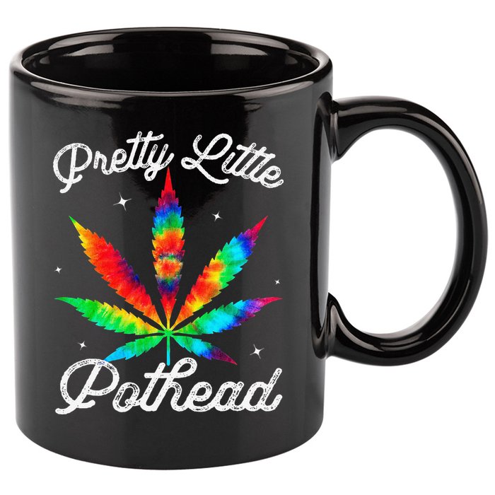 Pretty Little Pothead Weed Canabias 420 Marijuana Weed 11oz C Handle Ceramic Mug