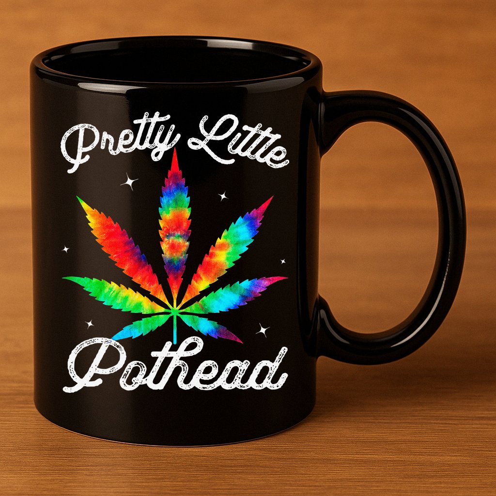 Pretty Little Pothead Weed Canabias 420 Marijuana Weed 11oz C Handle Ceramic Mug