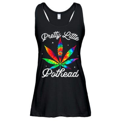 Pretty Little Pothead Weed Canabias 420 Marijuana Weed Ladies Essential Flowy Tank