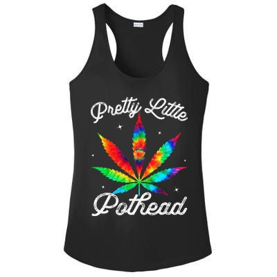 Pretty Little Pothead Weed Canabias 420 Marijuana Weed Ladies PosiCharge Competitor Racerback Tank