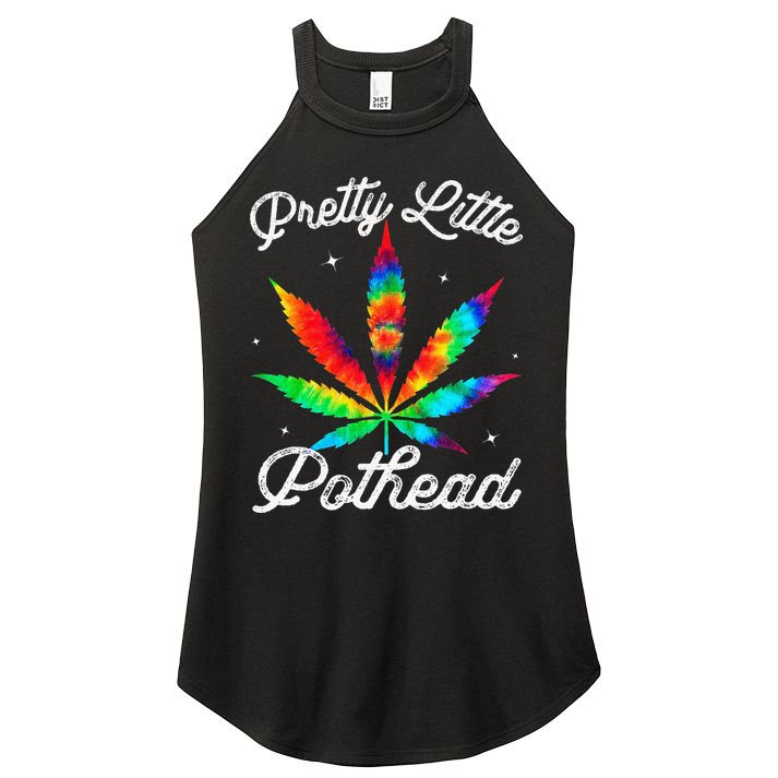 Pretty Little Pothead Weed Canabias 420 Marijuana Weed Women's Perfect Tri Rocker Tank
