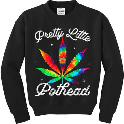 Pretty Little Pothead Weed Canabias 420 Marijuana Weed Kids Sweatshirt