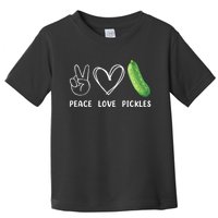 Peace Love Pickles Retro Pickles Lover Food Lover Toddler T-Shirt