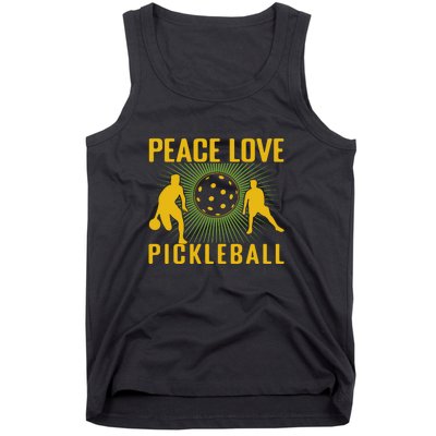 Peace Love Pickleball Sport Gift Tank Top