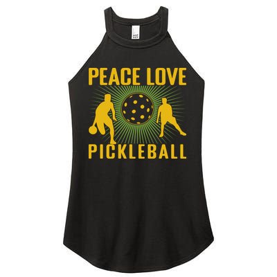 Peace Love Pickleball Sport Gift Women's Perfect Tri Rocker Tank