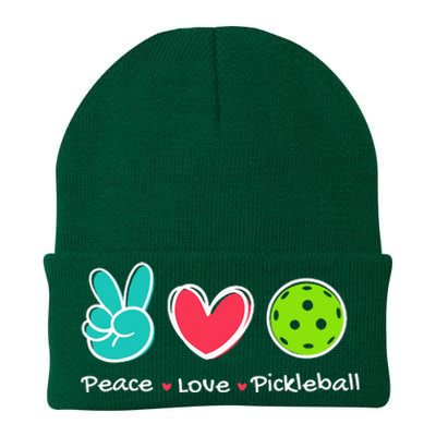 Peace Love Pickleball Court Play Loves Pickleball Knit Cap Winter Beanie