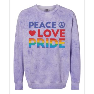 Peace Love Pride Colorblast Crewneck Sweatshirt