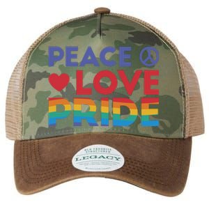 Peace Love Pride Legacy Tie Dye Trucker Hat