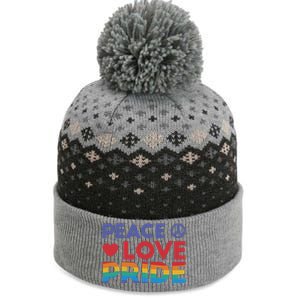 Peace Love Pride The Baniff Cuffed Pom Beanie