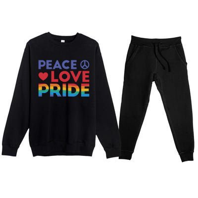 Peace Love Pride Premium Crewneck Sweatsuit Set