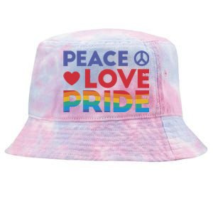 Peace Love Pride Tie-Dyed Bucket Hat