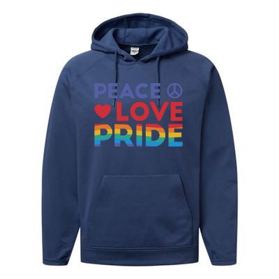 Peace Love Pride Performance Fleece Hoodie