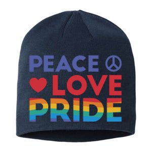 Peace Love Pride Sustainable Beanie